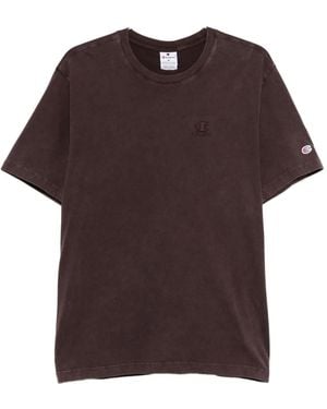 Champion Logo-embroidered T-shirt - ブラウン