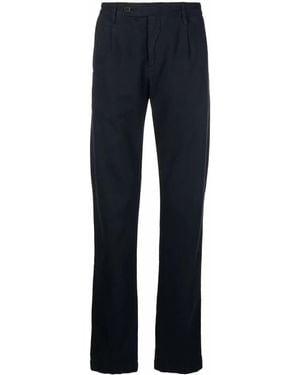 Massimo Alba Mid-Rise Straight-Leg Trousers - Blue