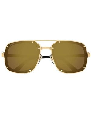 Cartier Pilot-Frame Sunglasses - Metallic