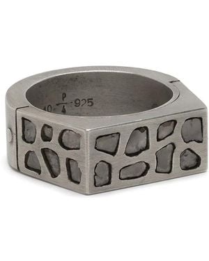 Parts Of 4 Diamond-Encrusted Ring - Grey