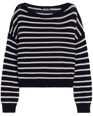 Pennyblack Pull Rayé À Épaules Tombantes - Black