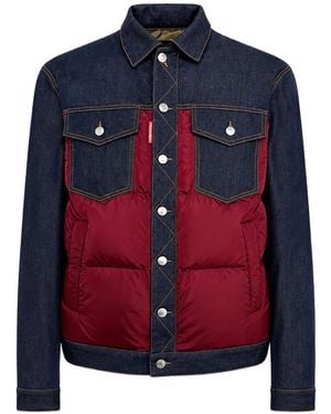 DSquared² Hybrid Puffer Jean Jacket - Blue