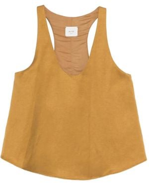 Alysi V-Neck Racerback Top - Natural