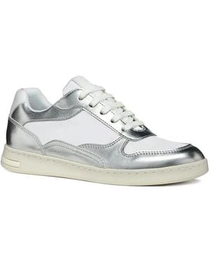 Geox Debossed-Logo Sneakers - Gray