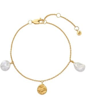Monica Vinader Capri Keshi Pearl Station Bracelet - Metallic