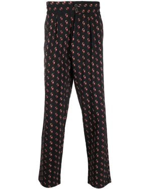 Pierre Louis Mascia Broek Met Print - Zwart