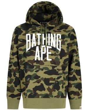 A Bathing Ape Hoodie 1St Camo À Logo Imprimé - Vert