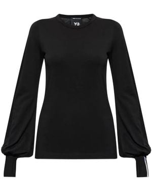 Y-3 Puffed-Sleeve Long-Sleeve T-Shirt - Black