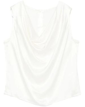 Officine Generale Cowl-Neck Sleeveless Top - White