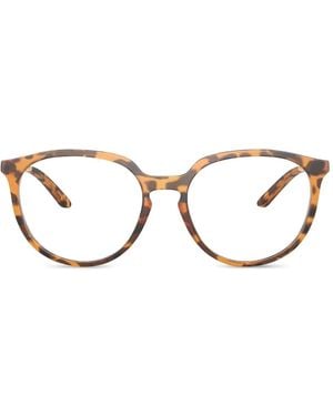 Oakley Bmng Bril Met Schildpadschild Design En Rond Montuur - Bruin