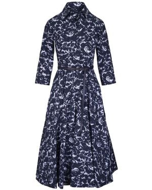 Michael Kors Kleid Mit Gürtel - Blau