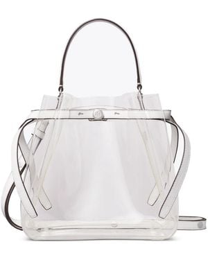 Tory Burch Romy Clear Bucket Bag - White