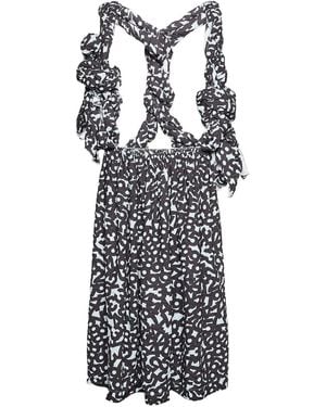 Comme des Garçons Latzkleid mit Print - Weiß