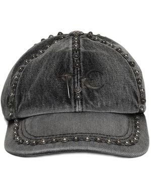 THUG CLUB Studded-Emblishment Baseball Cap - Gray