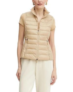 ARMANI EXCHANGE Quilted Sleeveless Vest - Natural