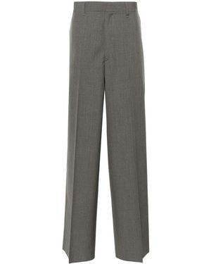 givenchy 90s wool wide slacks グレー Givenchy Wool Cutout Wide-Leg Trousers in Black for Men | Lyst