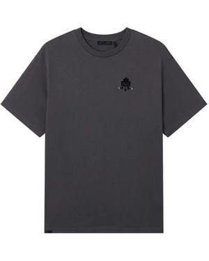 FIVE CM Cross-Print T-Shirt - Blue