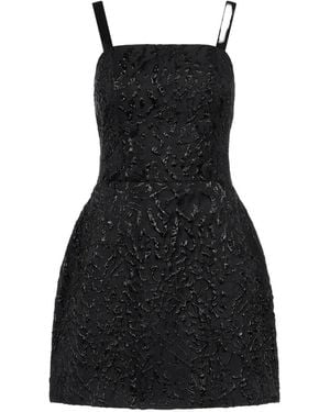 Mia Peculiar Square-Neck Mini Dress - Black