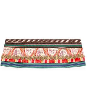 Dries Van Noten Bestickter Gürtel - Weiß