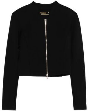 MACRON ジップアップ シャツ - ブラック