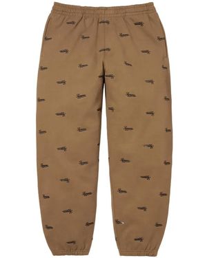 Supreme Repeat Script Track Trousers - Natural