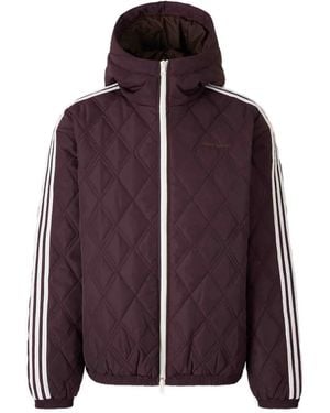 Wales Bonner Quilted Stripe Technical Zip Jacket - Purple