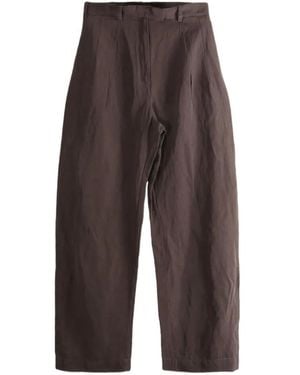 Casey Casey Coco Pleated Wide-Leg Trousers - Brown