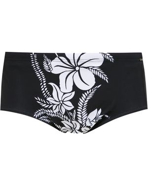 Amir Slama Badehose Mit Print - Schwarz