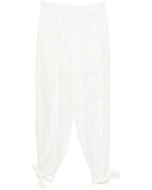 Zimmermann Solstice Polka-Dot Pants - White