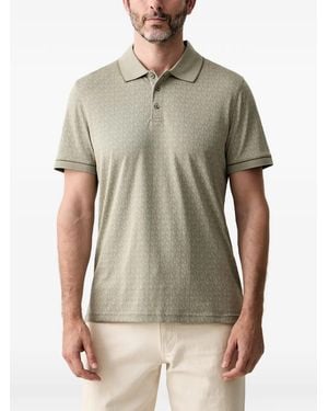 Michael Kors Logo-Print Short-Sleeve Polo Shirt - Green