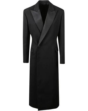 Carven Tuxedo Wool Coat - Black