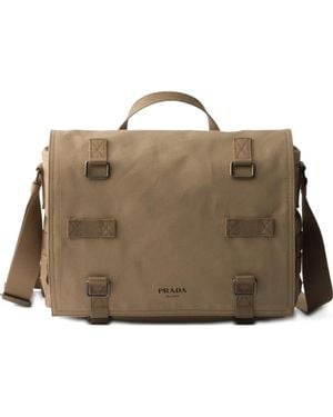 Prada Sac À Bandoulière En Toile - Marron