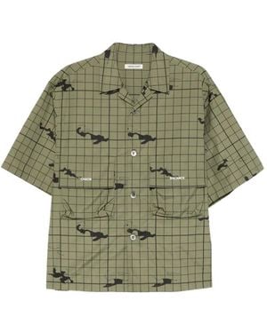 Undercover Checked-Pattern Shirt - Green