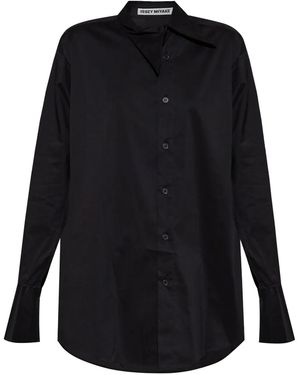 Issey Miyake ボタン シャツ - ブラック