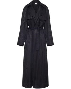 Adam Lippes Gareth Moiré Trench Coat - Blue