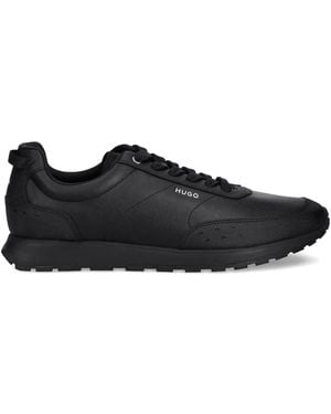 HUGO Sneakers Met Vlakken - Zwart