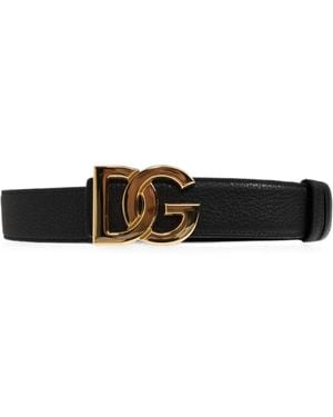 Dolce & Gabbana Dg Logo-Plaque Belt - White