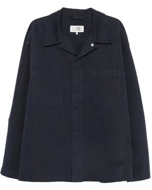 MM6 by Maison Margiela Surchemise À Fermeture Dissimulée Et Poche Plquée - Blue