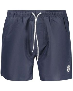 North Sails Short De Bain À Patch Logo - Blue