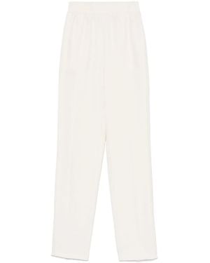 Twinset Embroidered Crepe Trousers - White