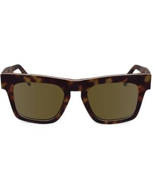 Paul Smith Kramer Sonnenbrille Mit Eckigem Gestell - Braun