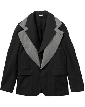 Comme des Garçons Pinstripe Blazer - Black