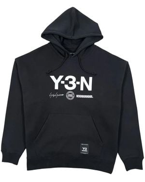 Y-3 X Neighborhood Hoodie mit Logo-Print - Blau