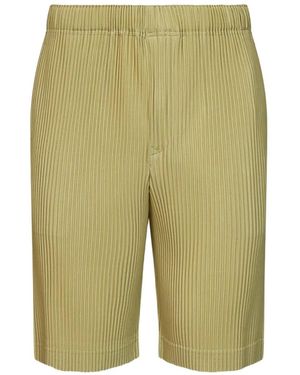 Homme Plissé Issey Miyake Pleated Shorts - Green