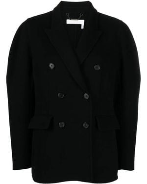 Chloé Double-breasted Wool-cashmere Blazer - Women's - Wool/cashmere/silk - Black