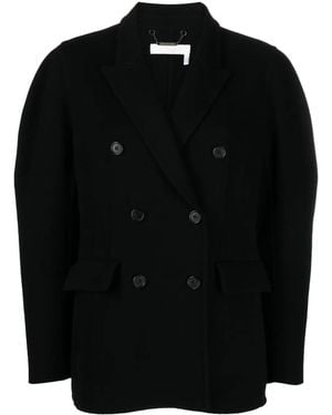 Chloé Double-breasted Wool-cashmere Blazer - Women's - Wool/cashmere/silk - Black