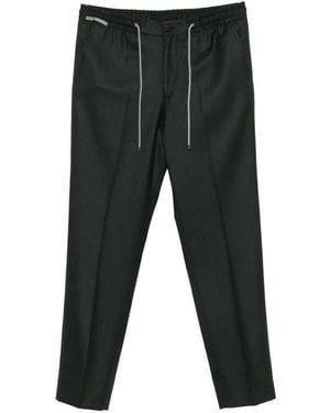 Corneliani Drawstring Elasticated-Waistband Trousers - Black