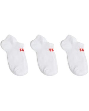 Sweaty Betty Embroidered-Logo Socks (Set Of Three) - White