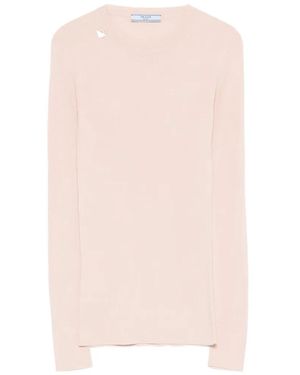 Prada Jersey Con Apliques - Rosa