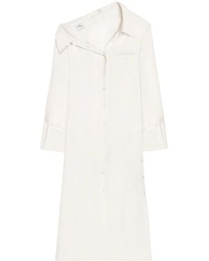 Courreges Modular Crepe Shirt Dress - White